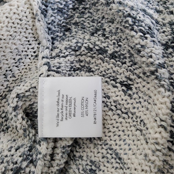 Eileen Fisher Gray  & Cream Knit Long Sleeve Sweater Size S - Picture 4 of 4